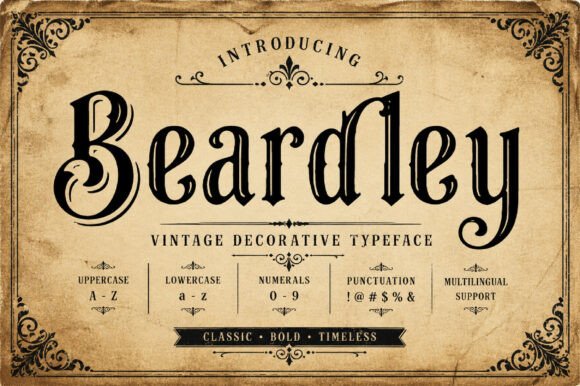 Beardley Font: Elegant Serif for Crafts