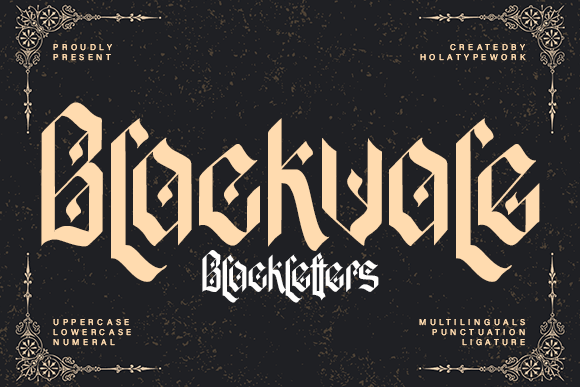Blackvale: A Bold Blackletter Typeface