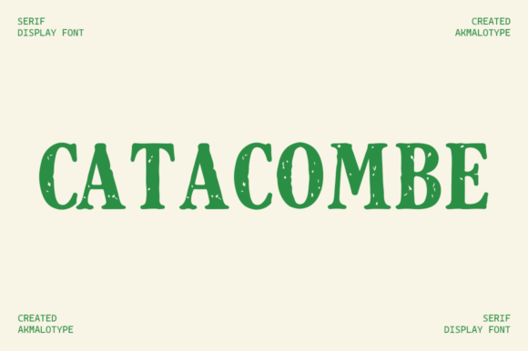 Catacombe: A Serif Font for Timeless Design