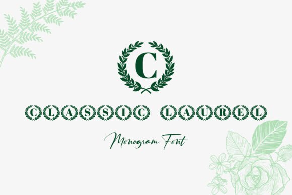 Classic Laurel Monogram Font