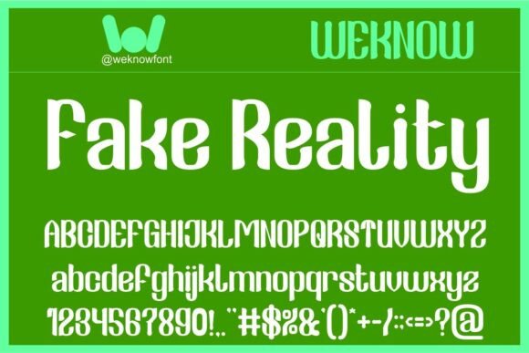 Fake Reality Font: A Bold Serif for Web Design