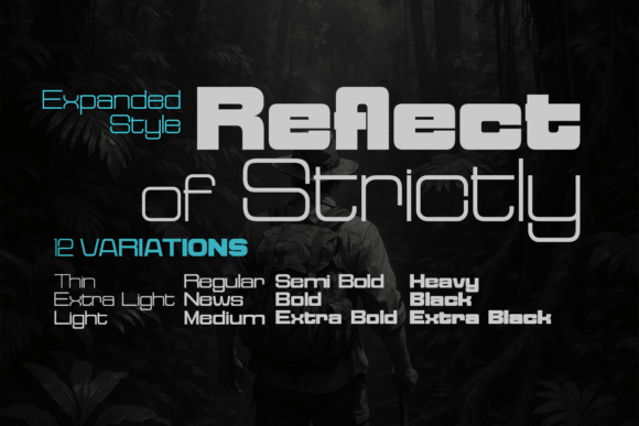 Reflect of Strictly Expanded Font