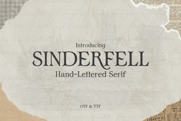 Sinderfell: A Vintage Serif Font for Makers