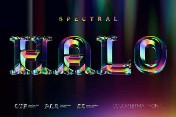 Spectral Halo: A Vibrant Font for Business