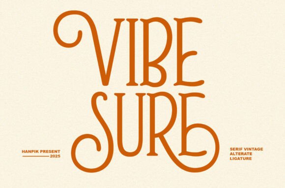 Vibe Sure: A Vintage Serif Font That Elevates Handmade Design